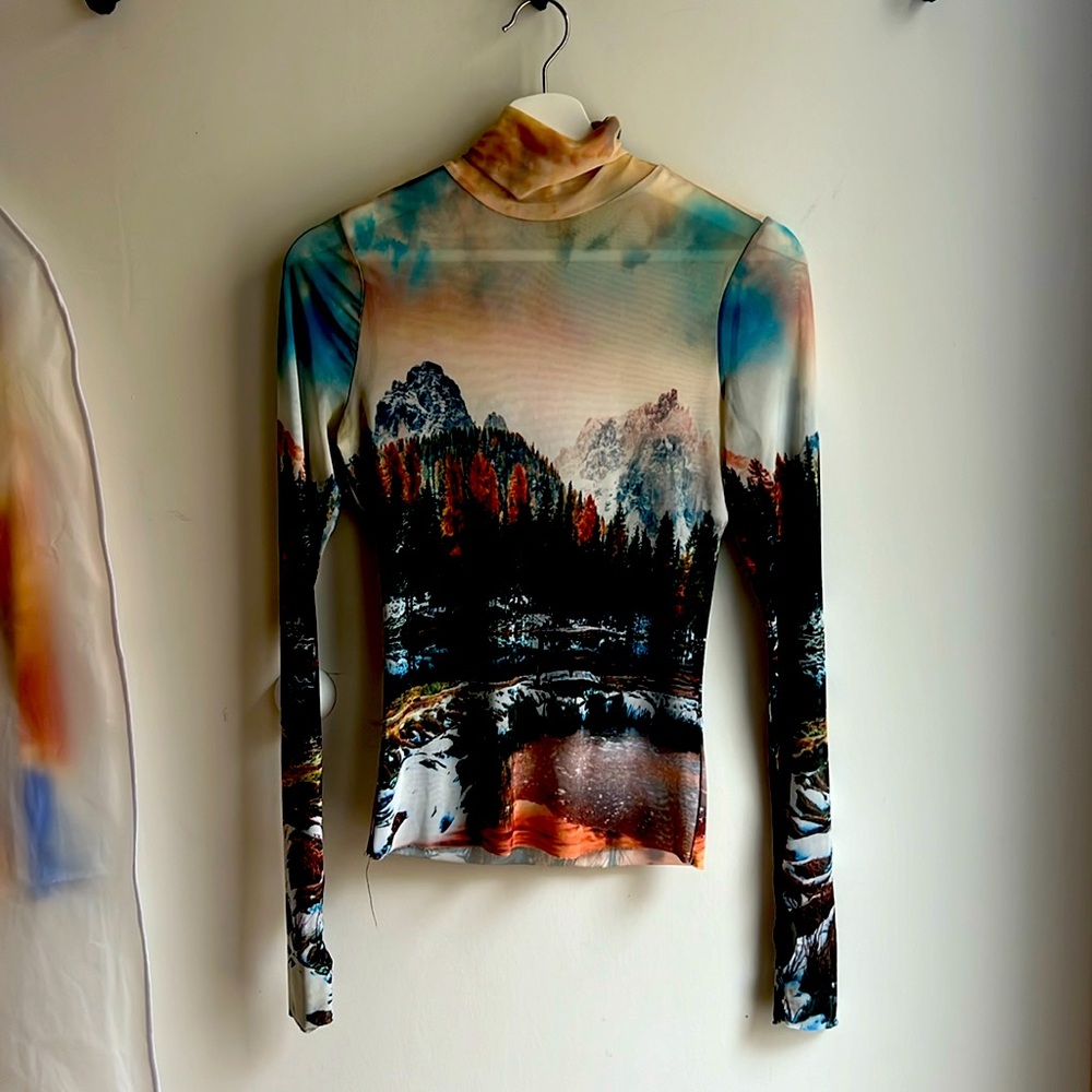 AFRM Zadie semi sheer turtleneck
